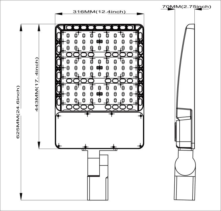 200W Dimensions